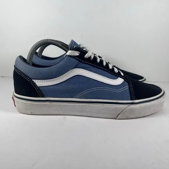Vans Old Skool Two Tone Blue Lace Up Athletic Skateboard Shoes Men's Size 8.5 - Picture 1 of 8